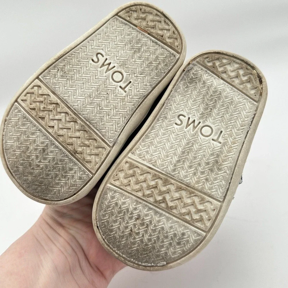 Toms Classic Shoes Baby Toddler Size 4 Blue Canvas‎ Indie Boho Walking Hippie